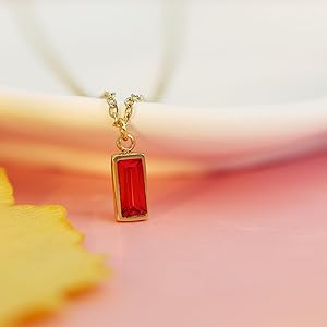 Red Zirconia Pendant Necklace
